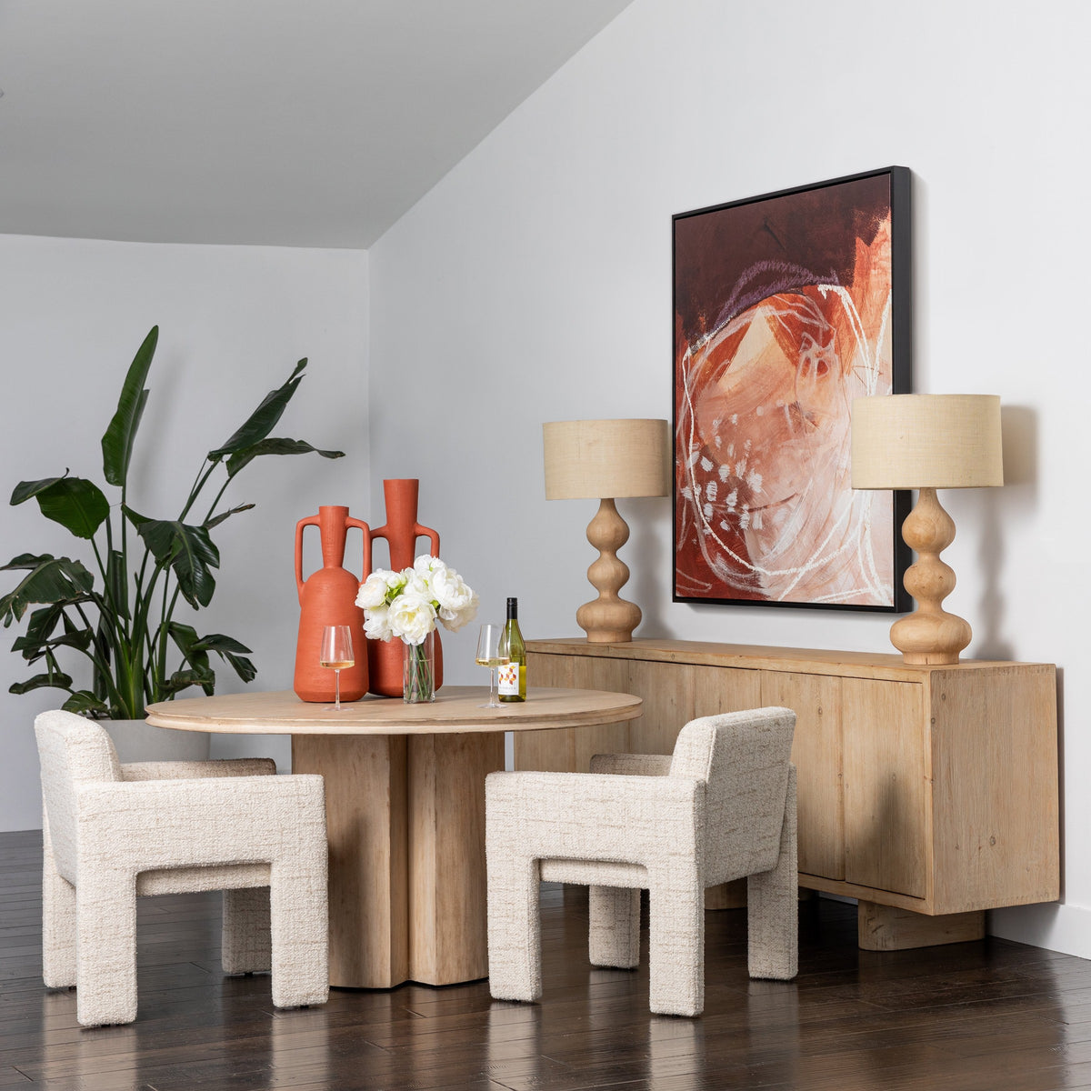 Thalia Sideboard - Light Natural / 4 Door