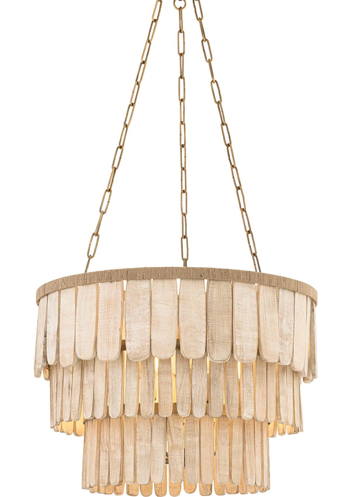 Bentley Chandelier in Patina Brass