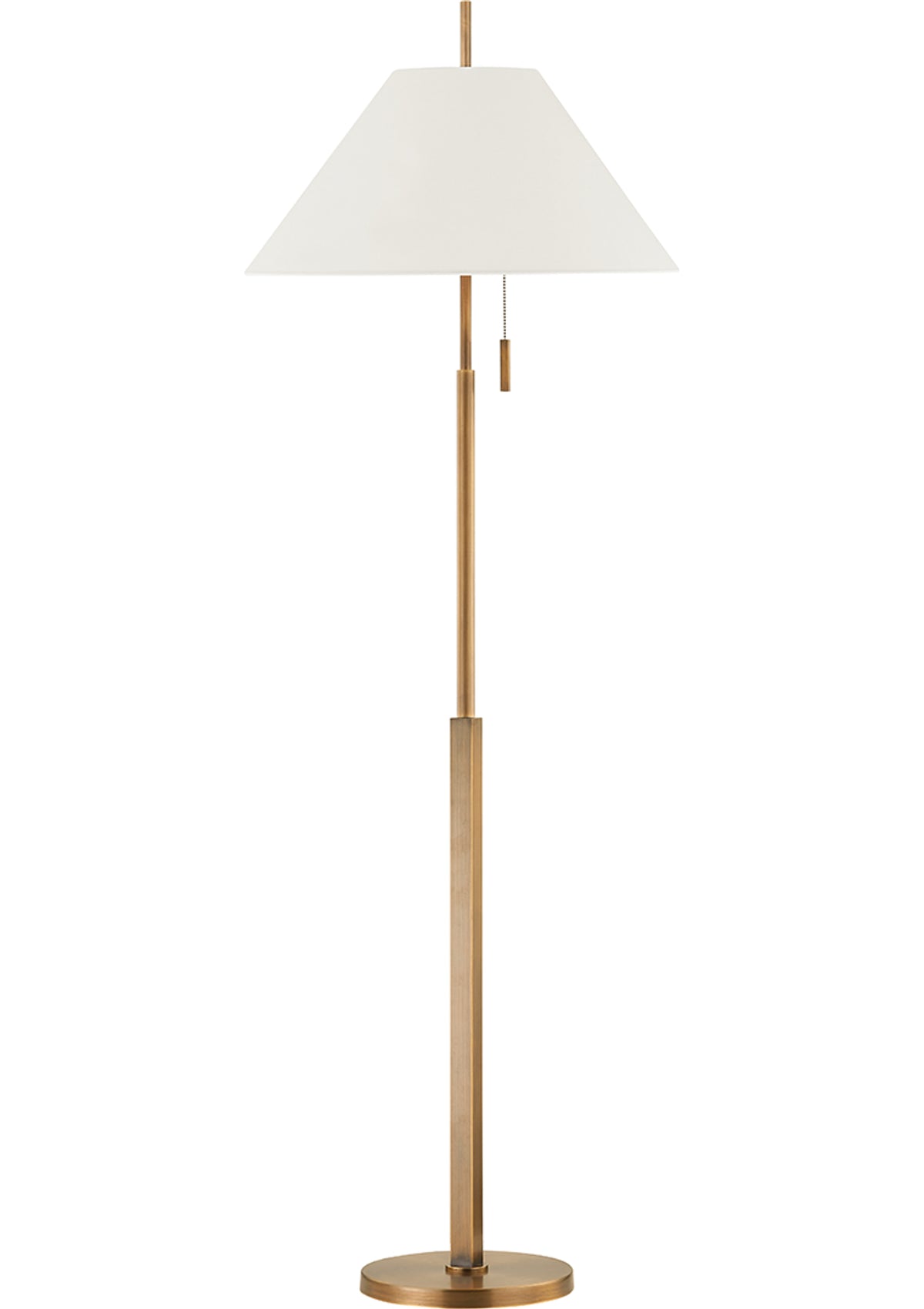 Clic Floor Lamp in Patina Brass