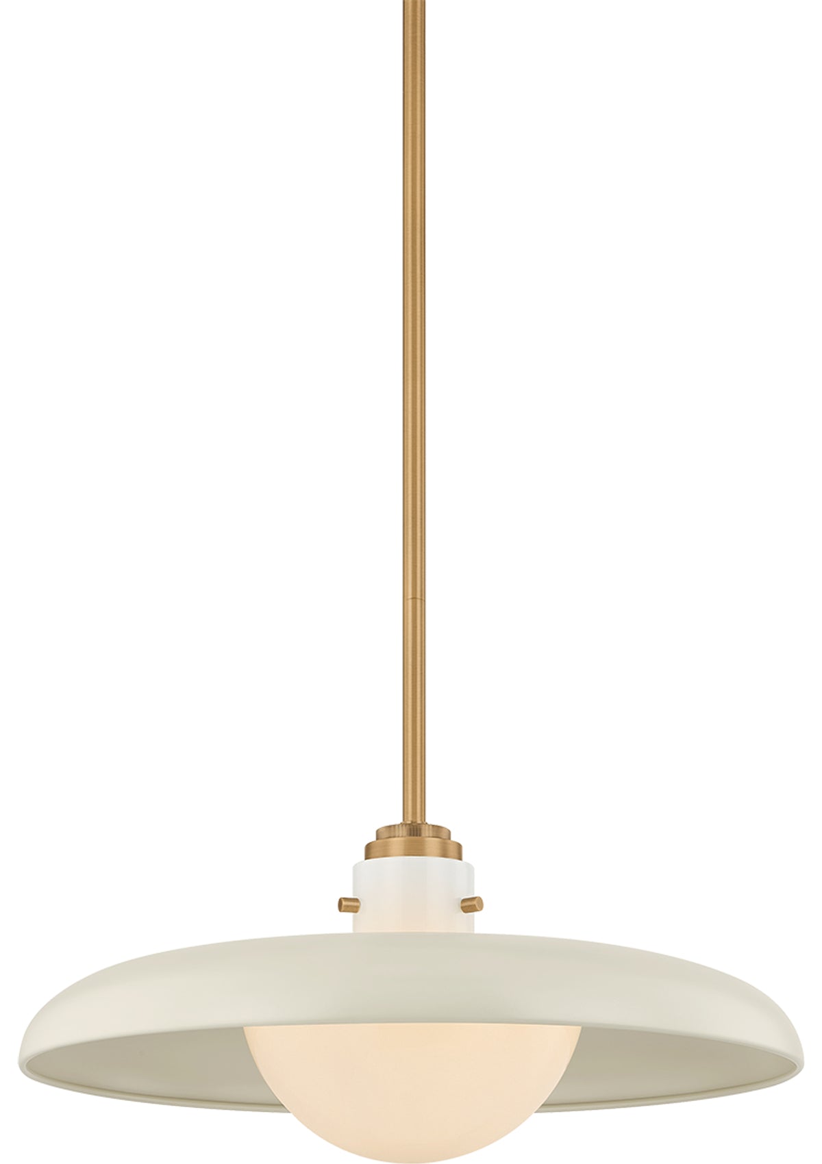 Gustavo Pendant – 20" W in Patina Brass / Off-White