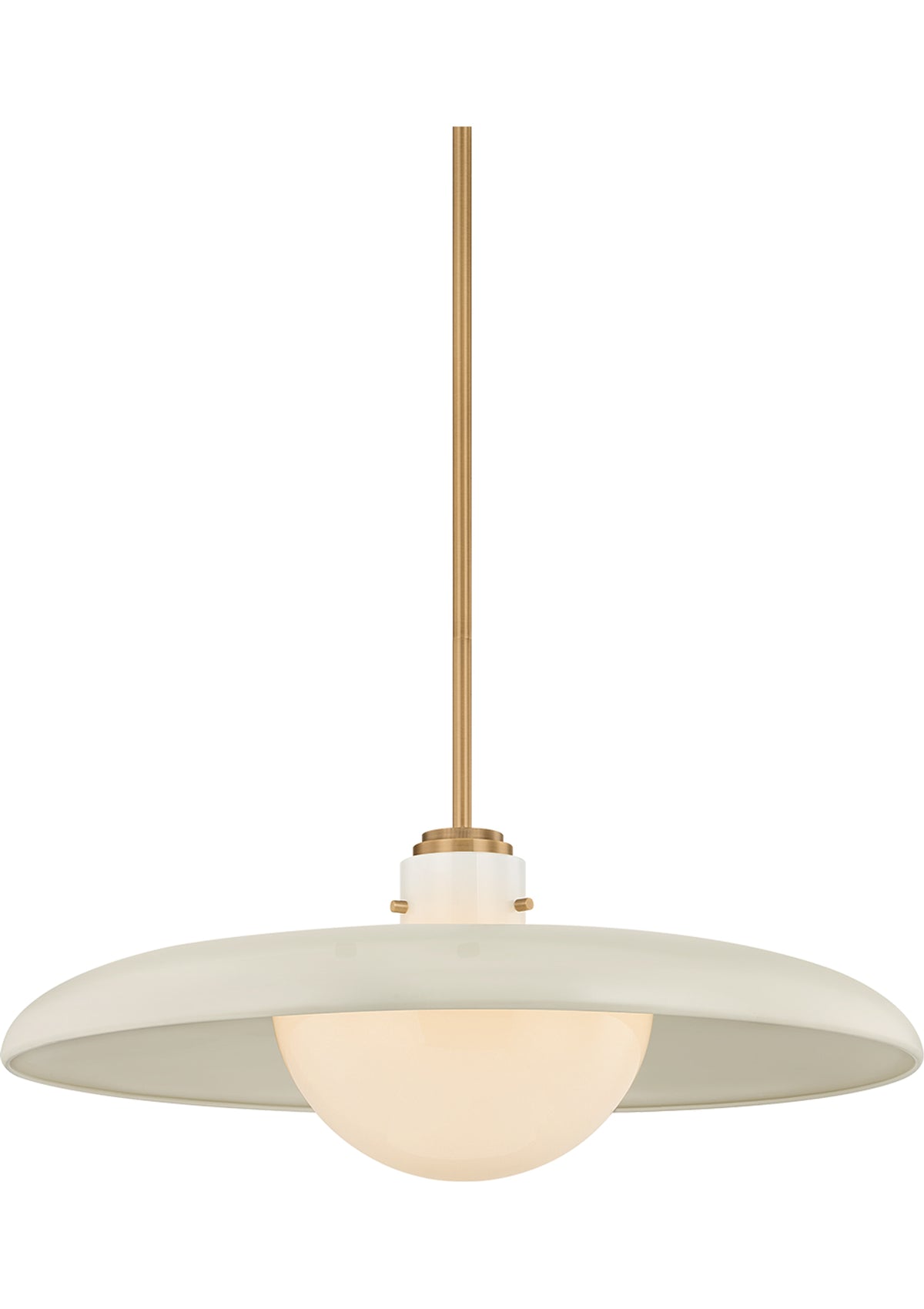 Gustavo Pendant – 28" W in Patina Brass / Off-White