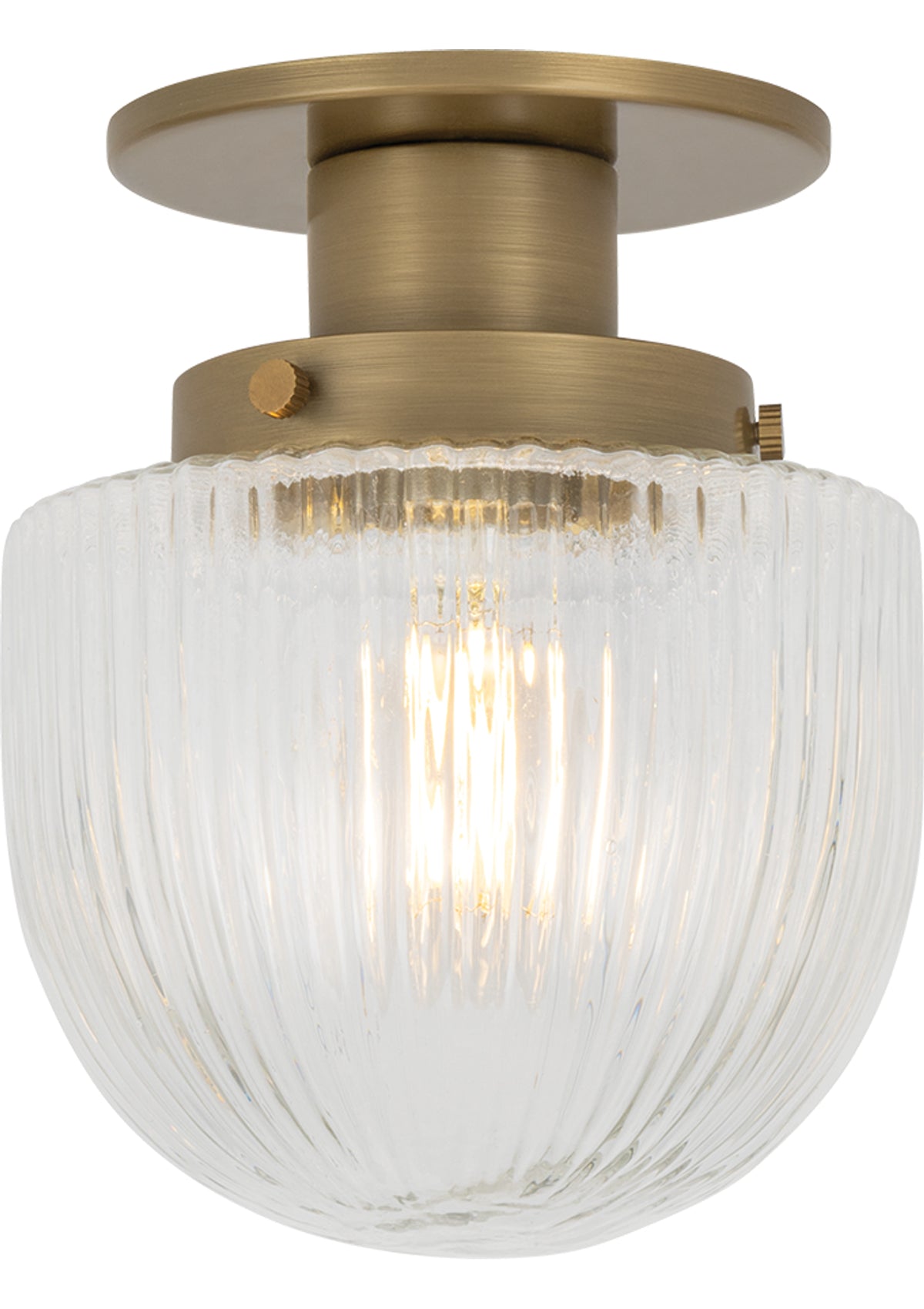 Jar Flush Mount in Patina Brass