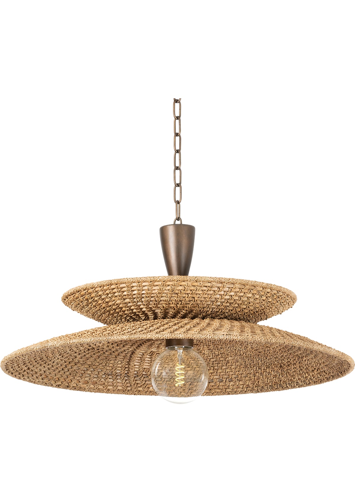 Landry Pendant – 30" W in Bronze Leaf