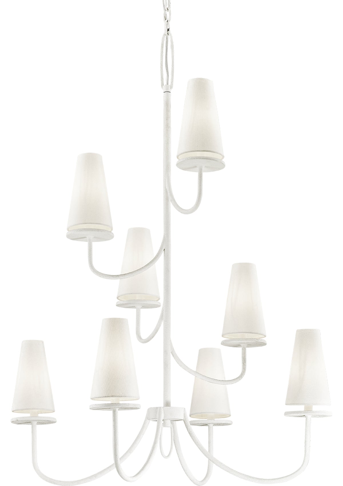 Marcel Chandelier – 36" W x 48.75" H in Gesso White