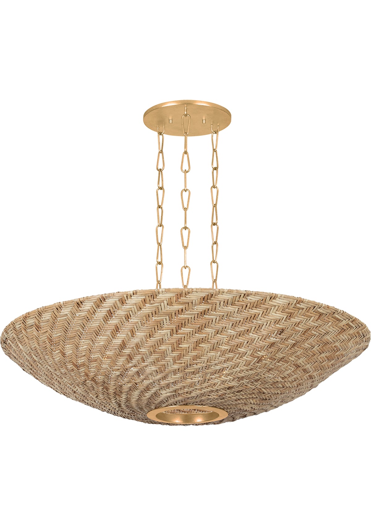 Ollie Pendant in Vintage Gold Leaf
