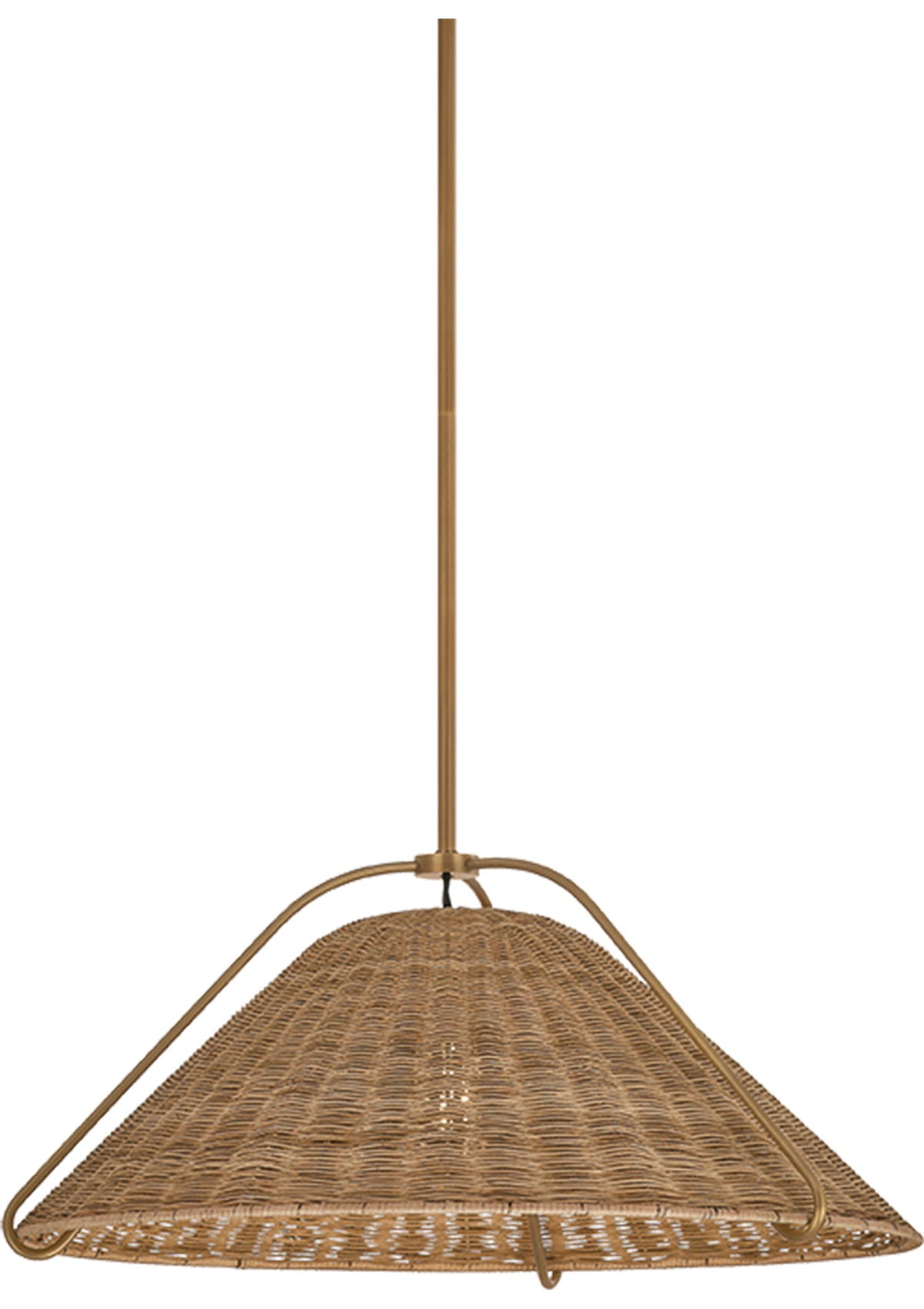 Richard Pendant – 25.5" W in Patina Brass