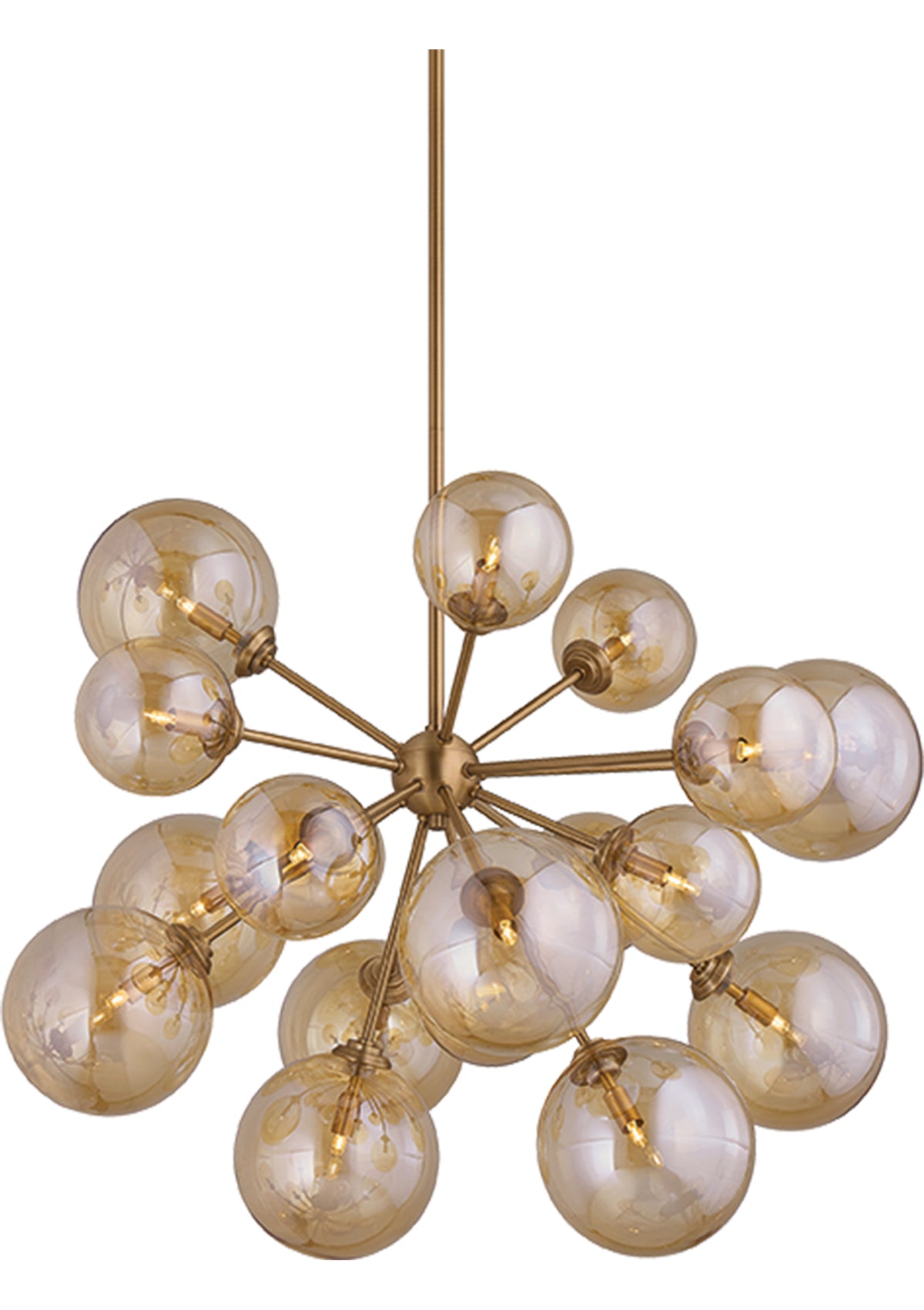 Santee Chandelier in Patina Brass