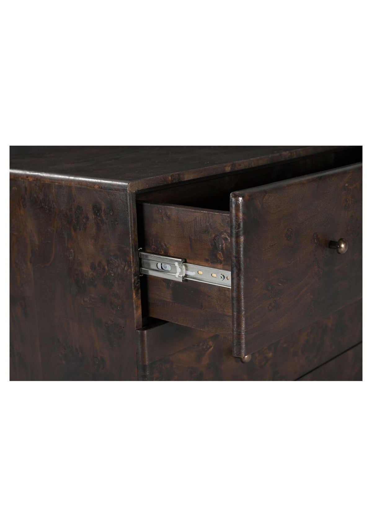 York 3 Drawer Nightstand - Dark Brown Burl