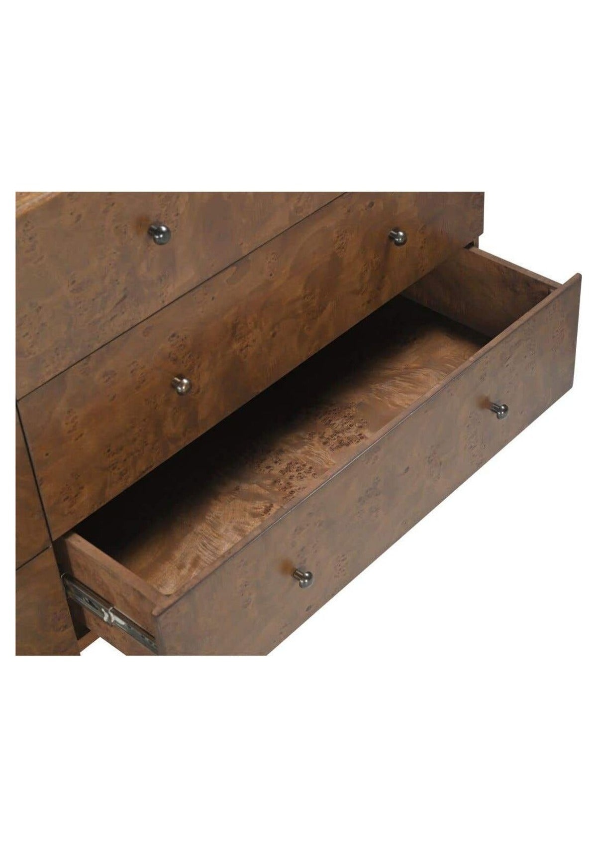 York 6 Drawer Dresser - Warm Brown Burl