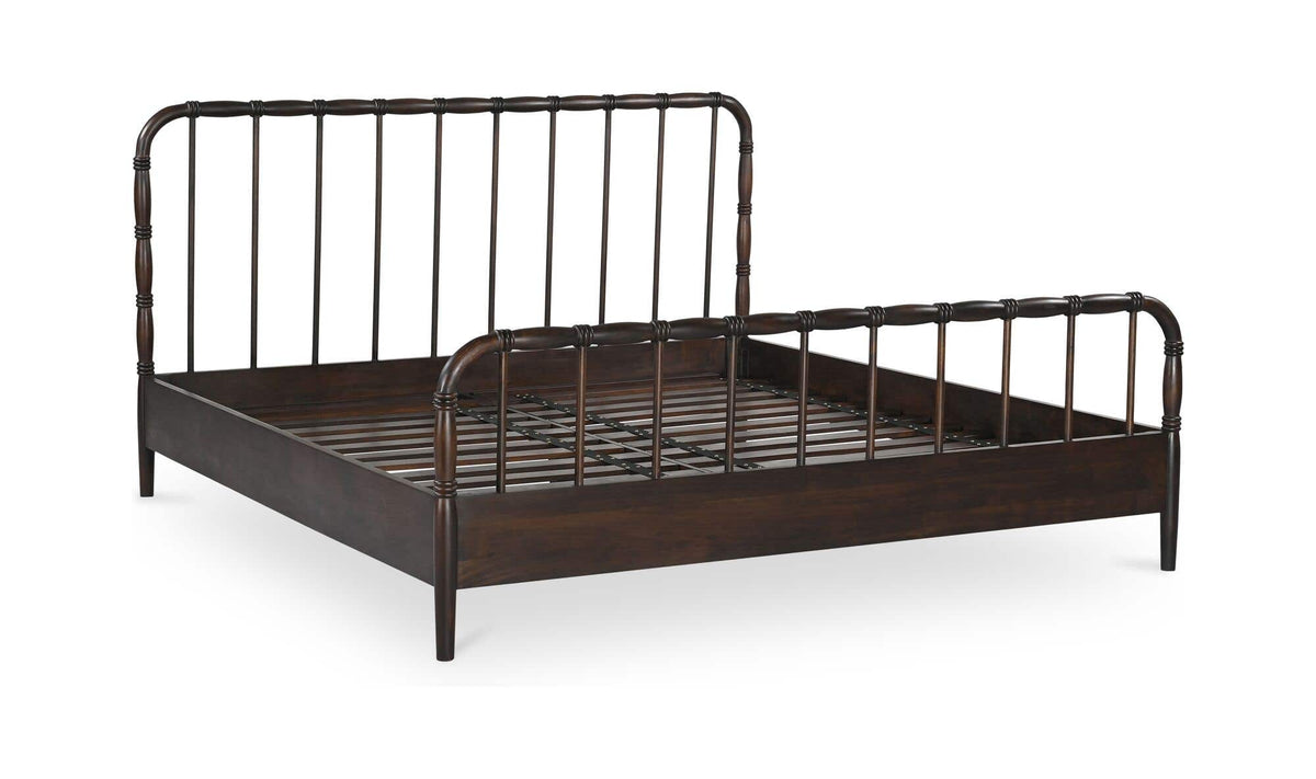 Vivian Queen Bed - Dark Brown
