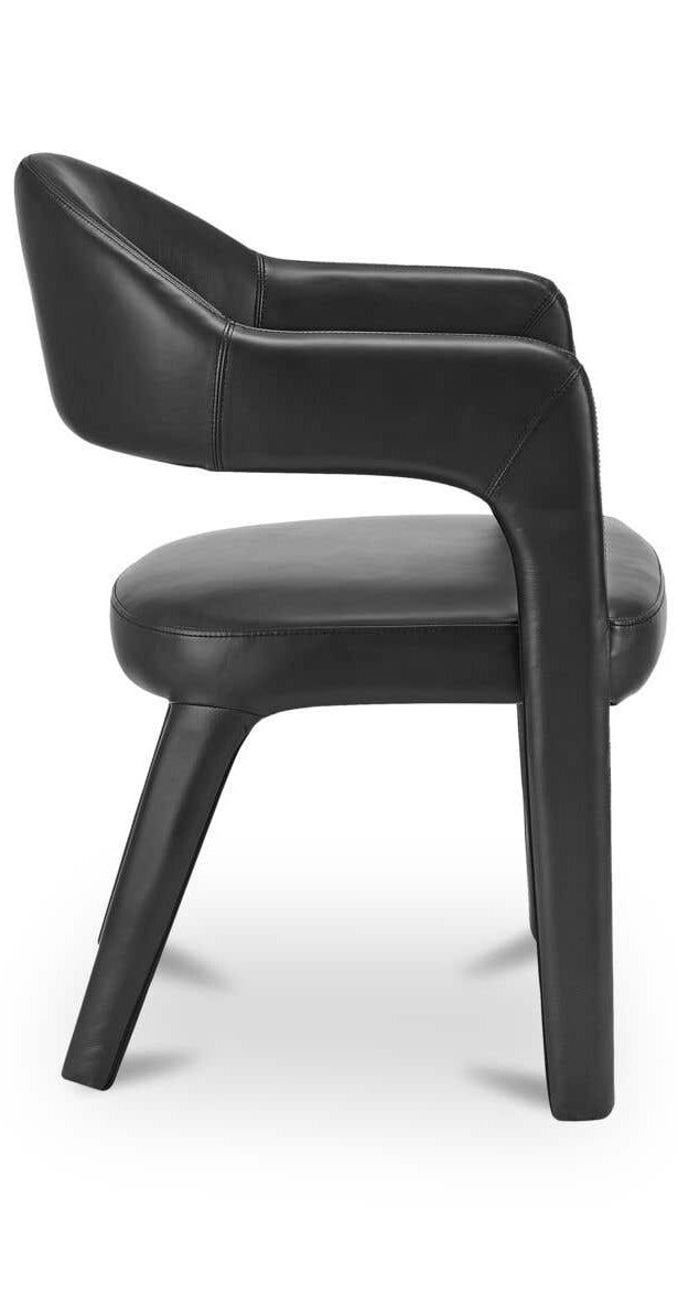Martens Dining Chair Leather - Black