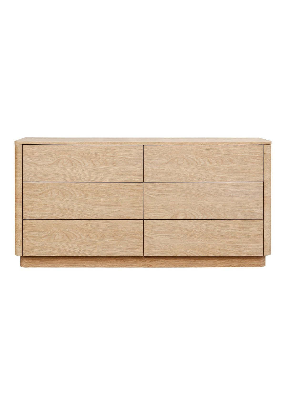 Round Off Dresser Light Oak Brown - Light Brown