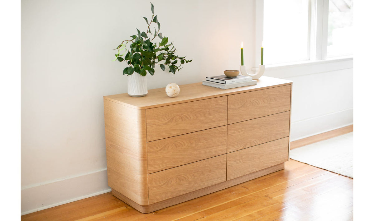 Round Off Dresser Light Oak Brown - Light Brown