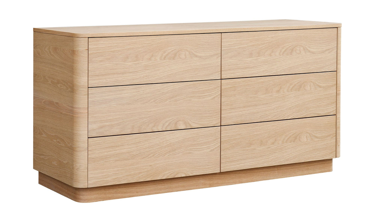 Round Off Dresser Light Oak Brown - Light Brown
