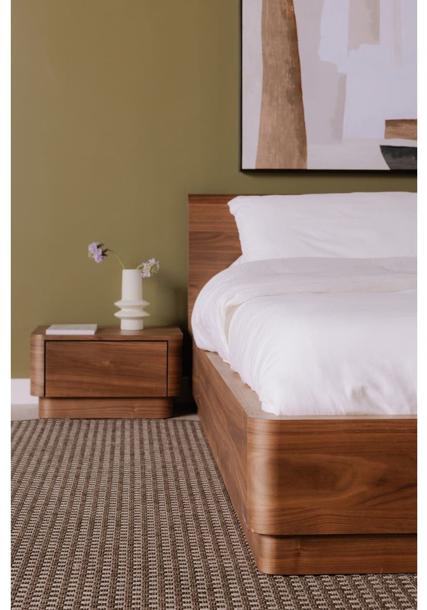 Round Off King Bed Brown - Walnut