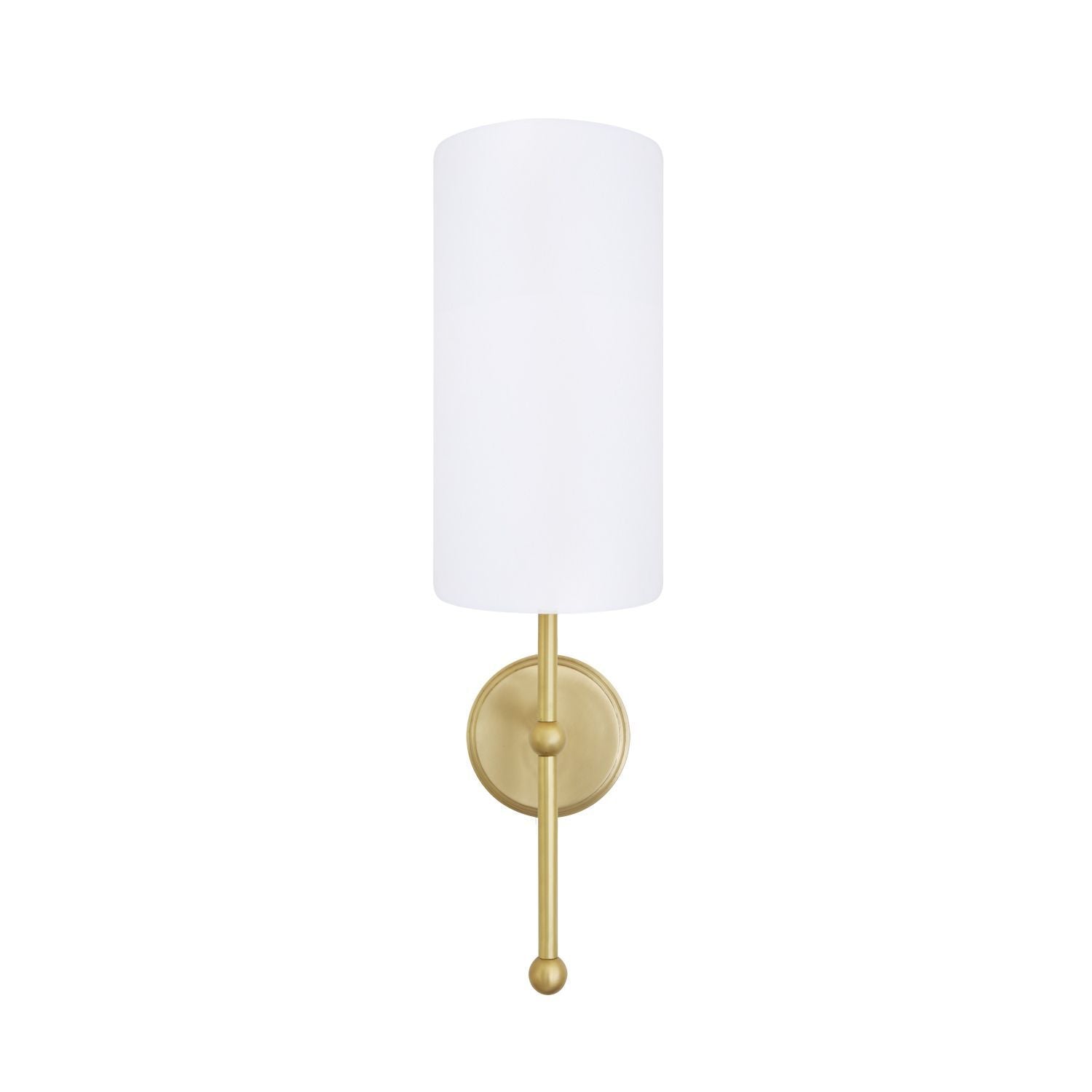 The Arizona Wall Light has a long shade that comes in either white or grey.