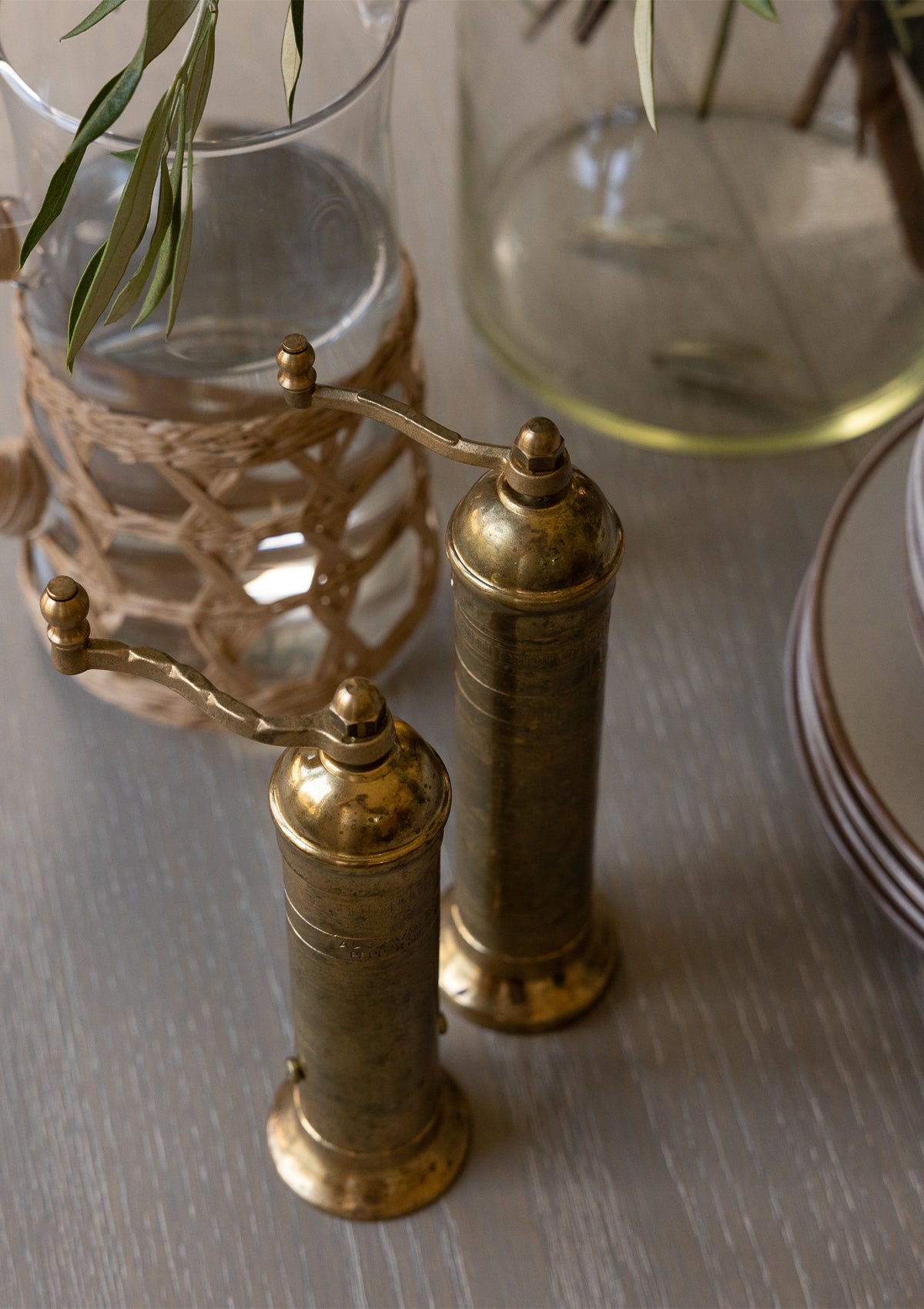 Brass Pepper Mill 9" - Handcrafted in Europe