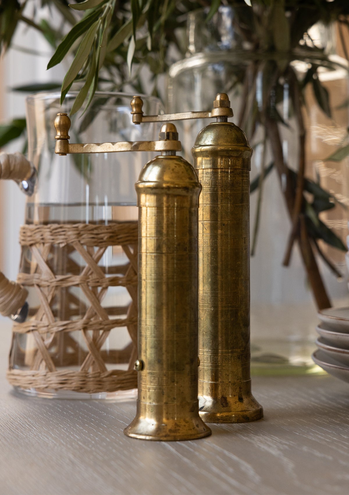 Brass Pepper Mill 9" - Handcrafted in Europe
