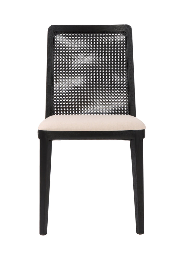 Cane Dining Chair - Black (Set of 2)