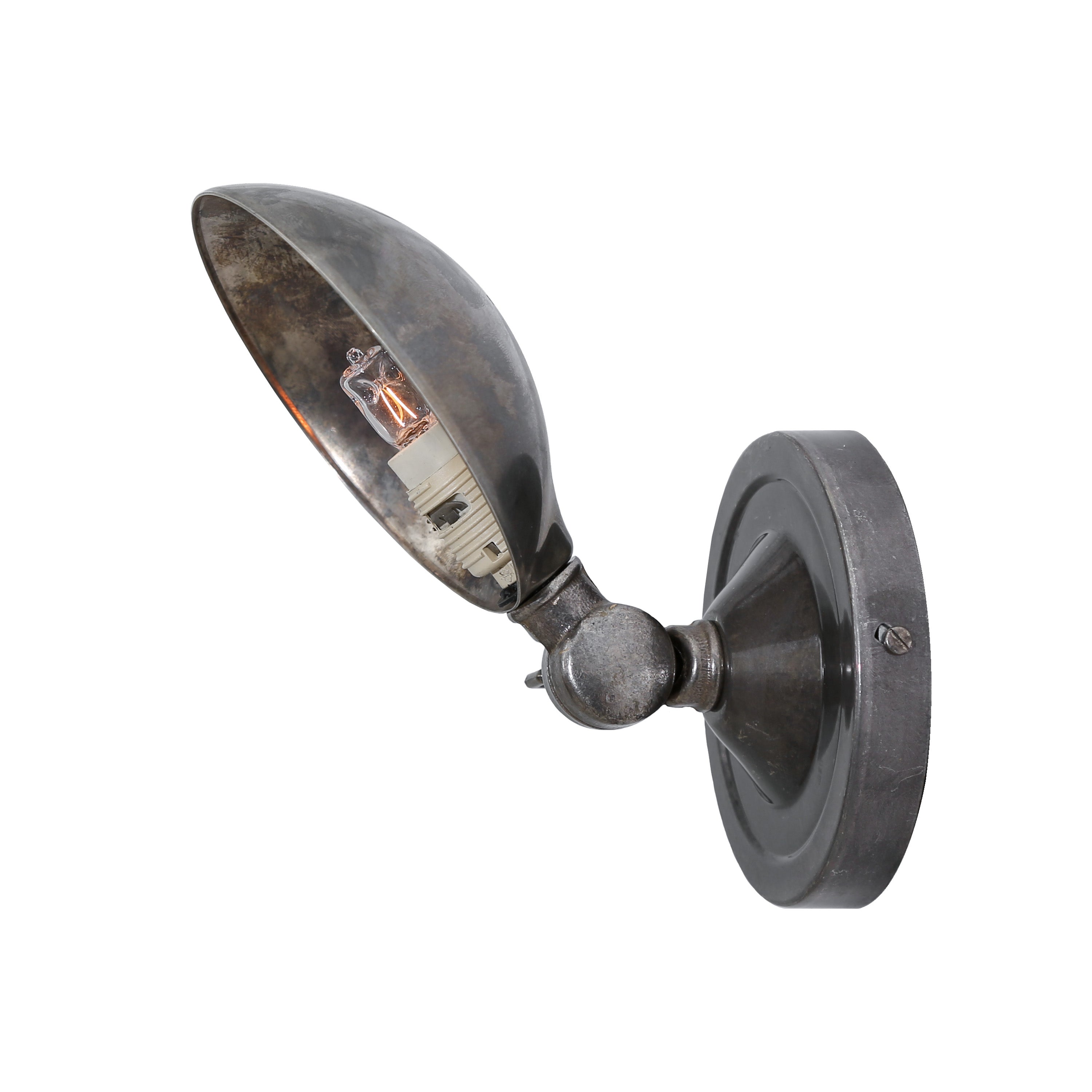 This Brass Wall Light has an adjustable arm making it the perfect spot light or reading light.