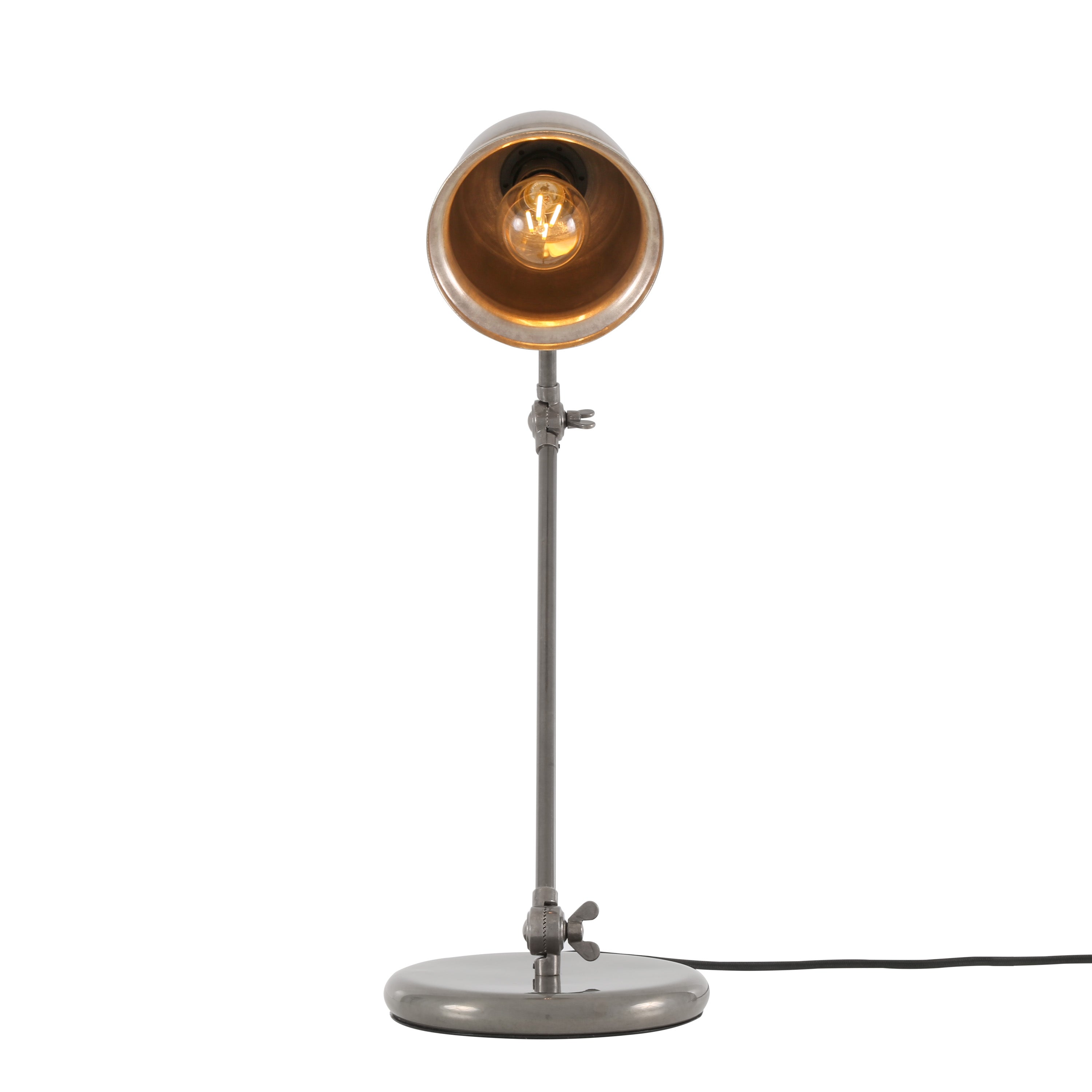 Dale Vintage Brass Bell Shade Table Lamp