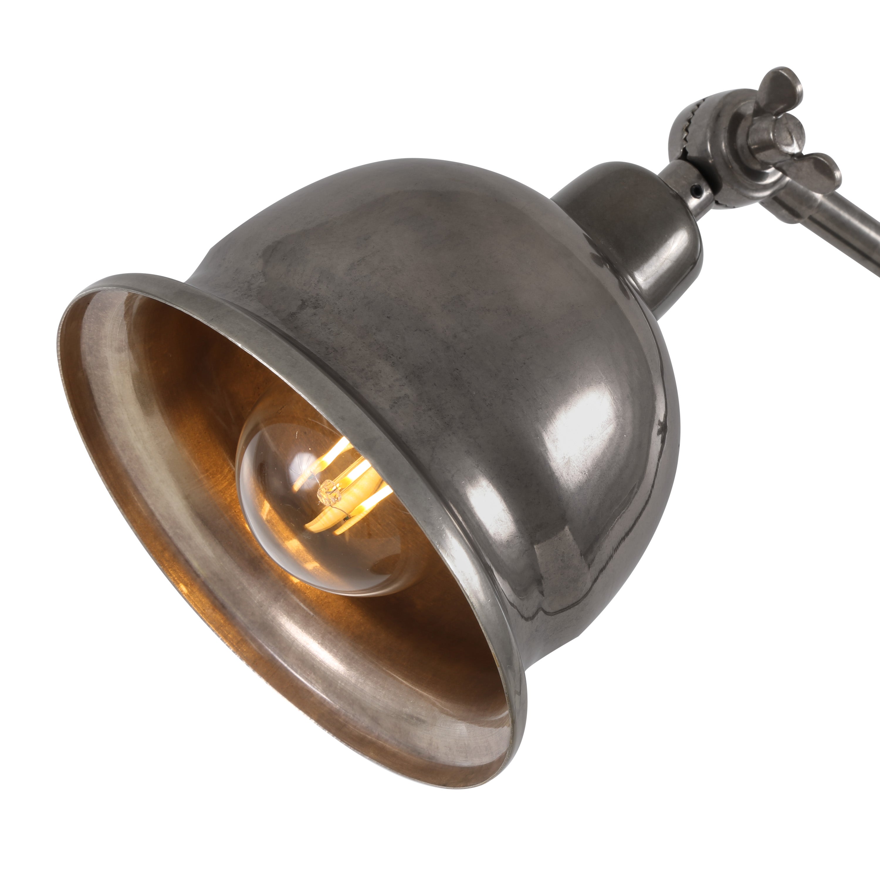 Dale Vintage Brass Bell Shade Table Lamp