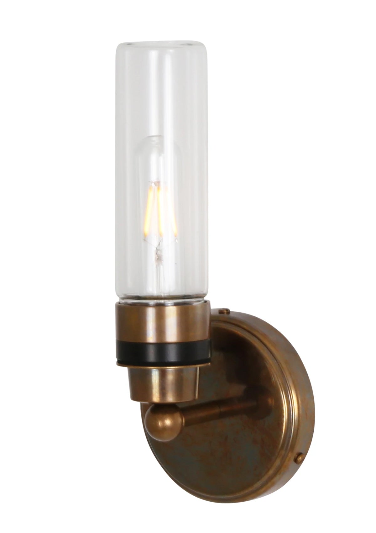 Firth Rippled Glass Cylinder Bathroom Wall Light – MaisonBlonde