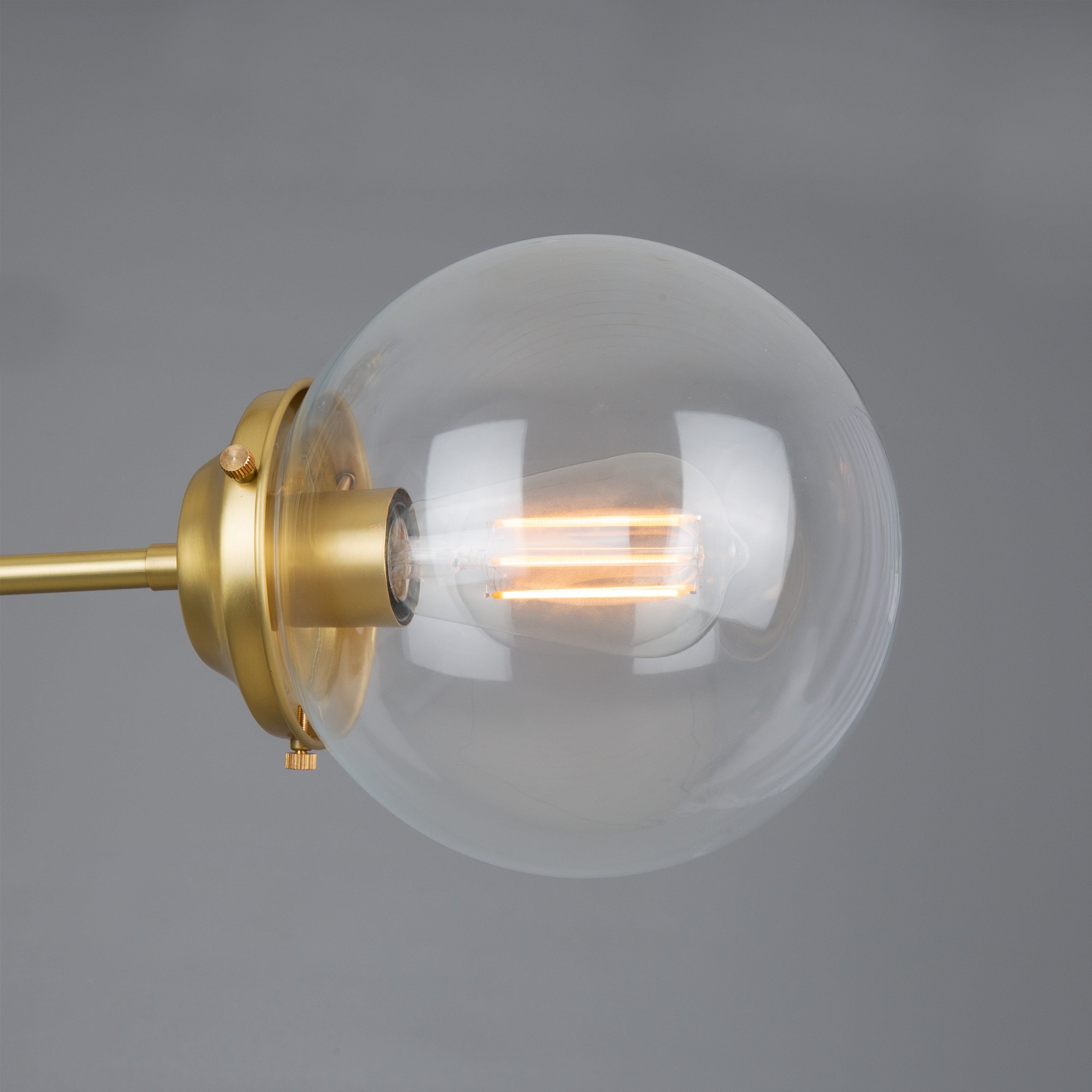 Hayes Flush Glass Globe Chandelier