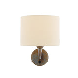 Kerry Swivel Arm Brass Wall Light With Fabric Shade