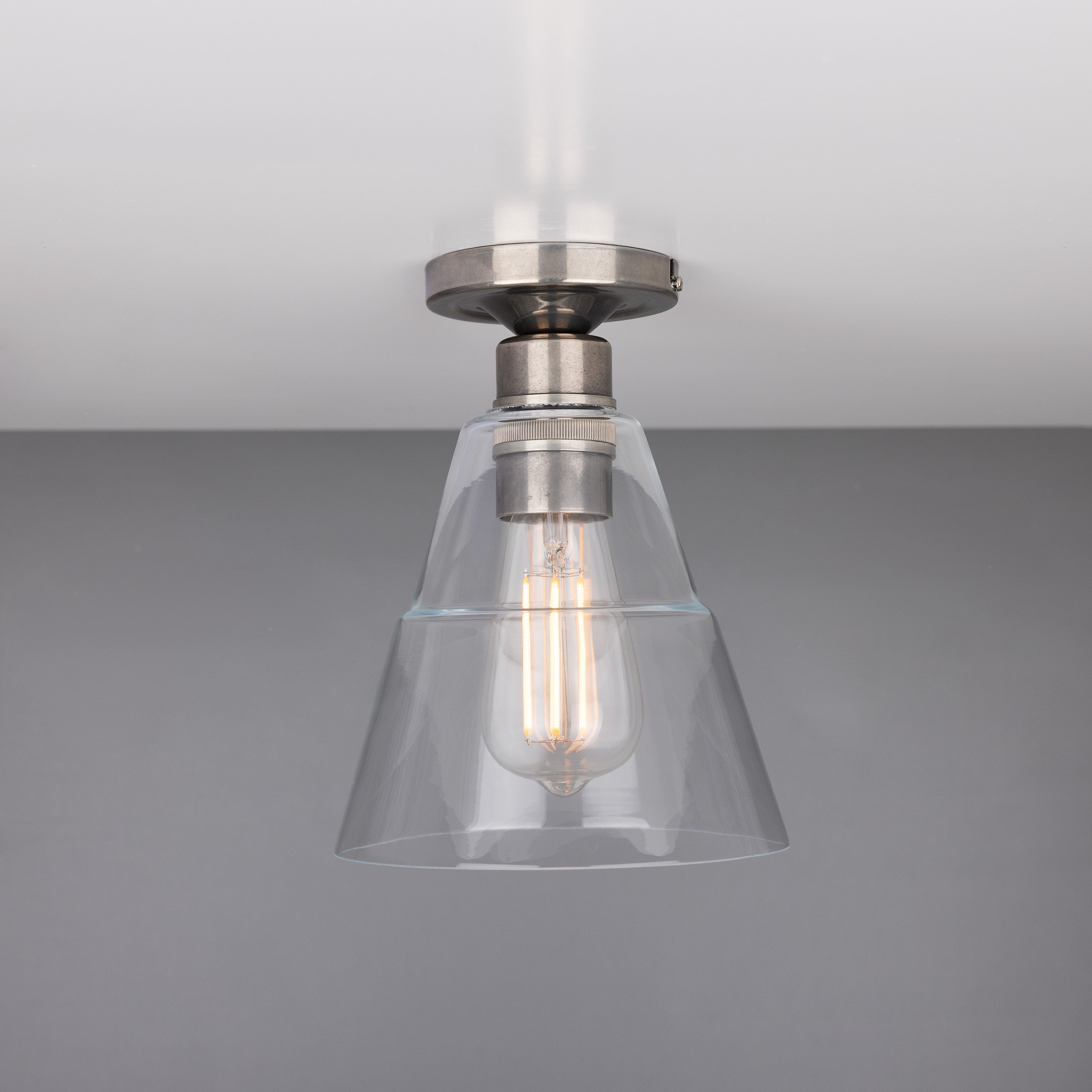 Rigale Coolie Glass Flush Ceiling Light