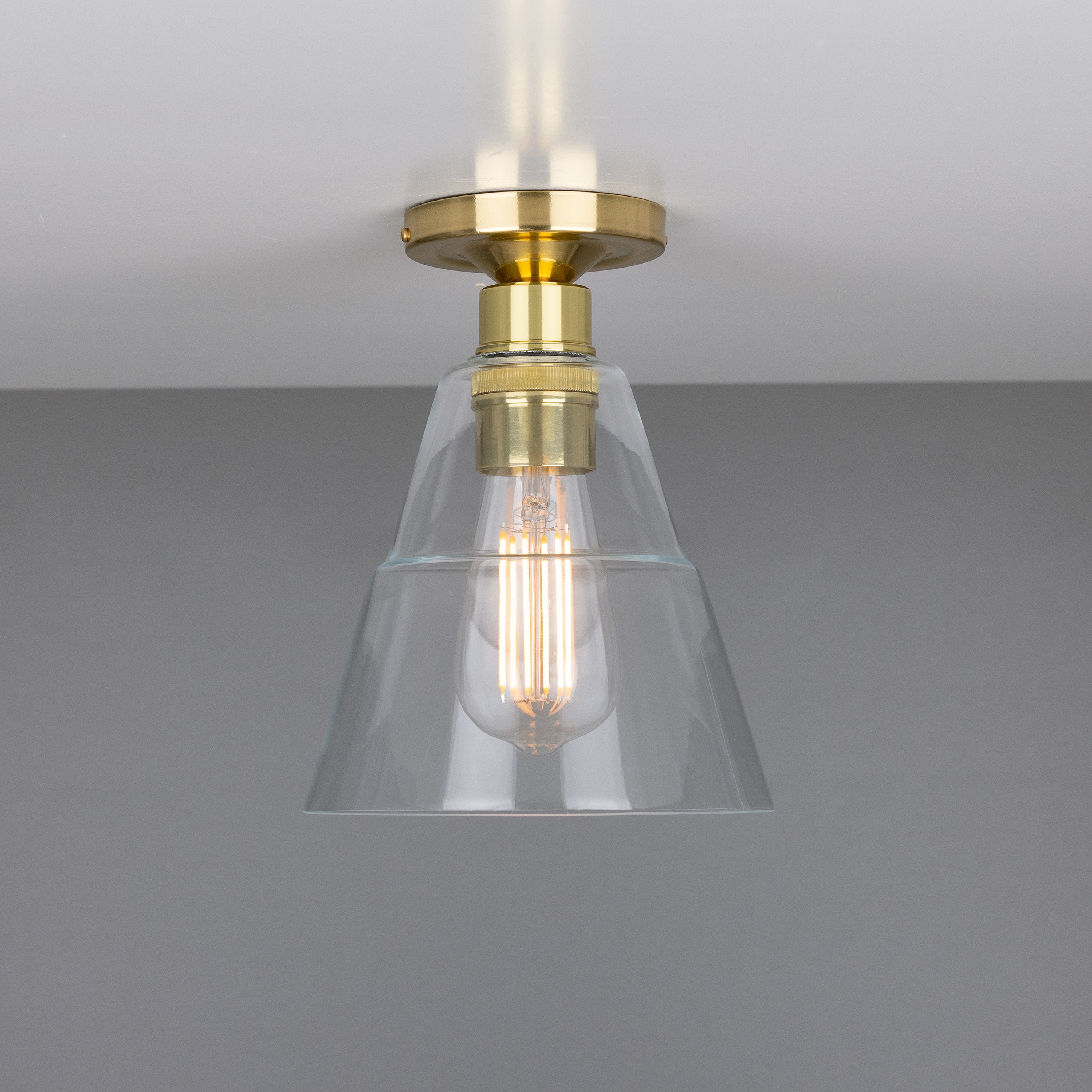 Rigale Coolie Glass Flush Ceiling Light
