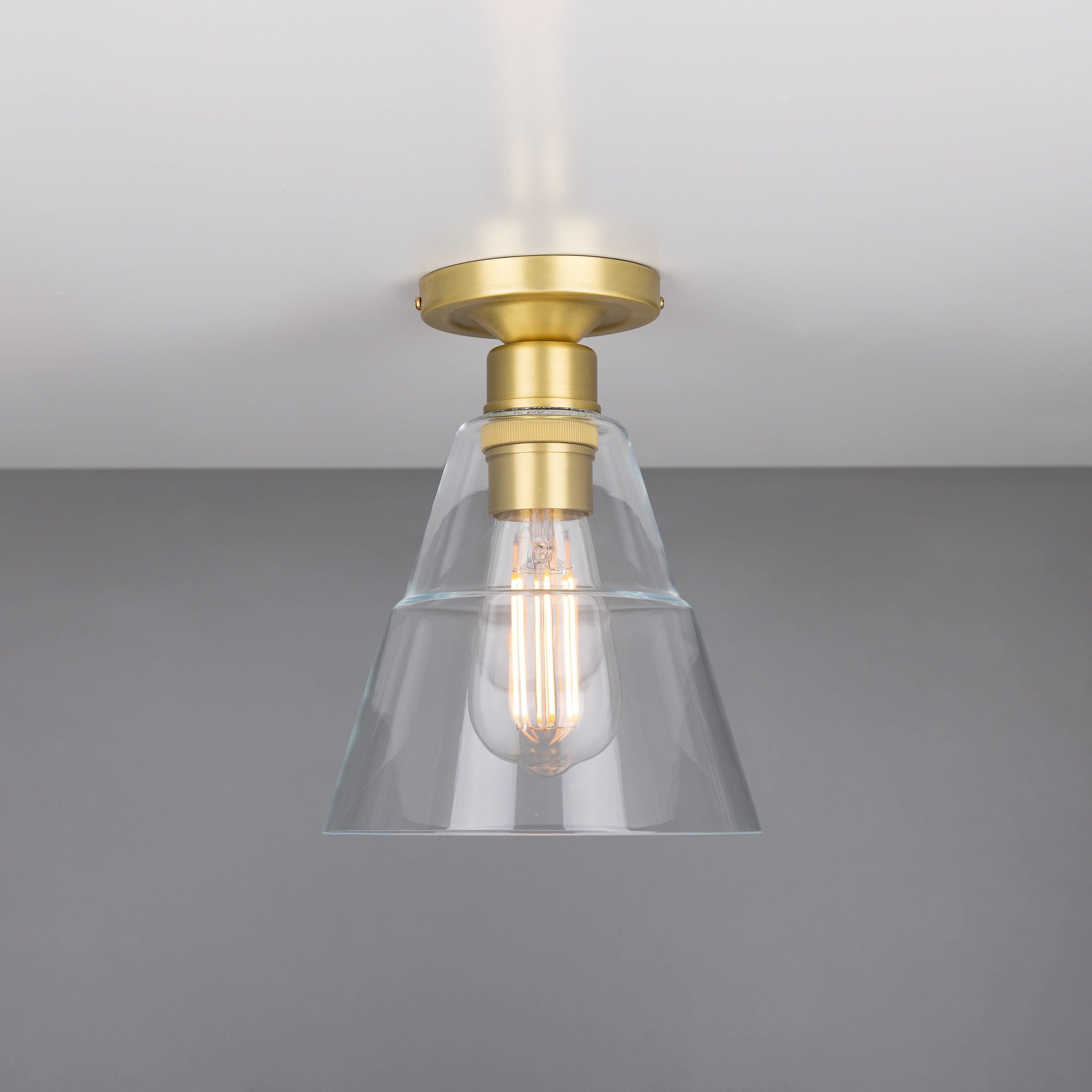 Rigale Coolie Glass Flush Ceiling Light
