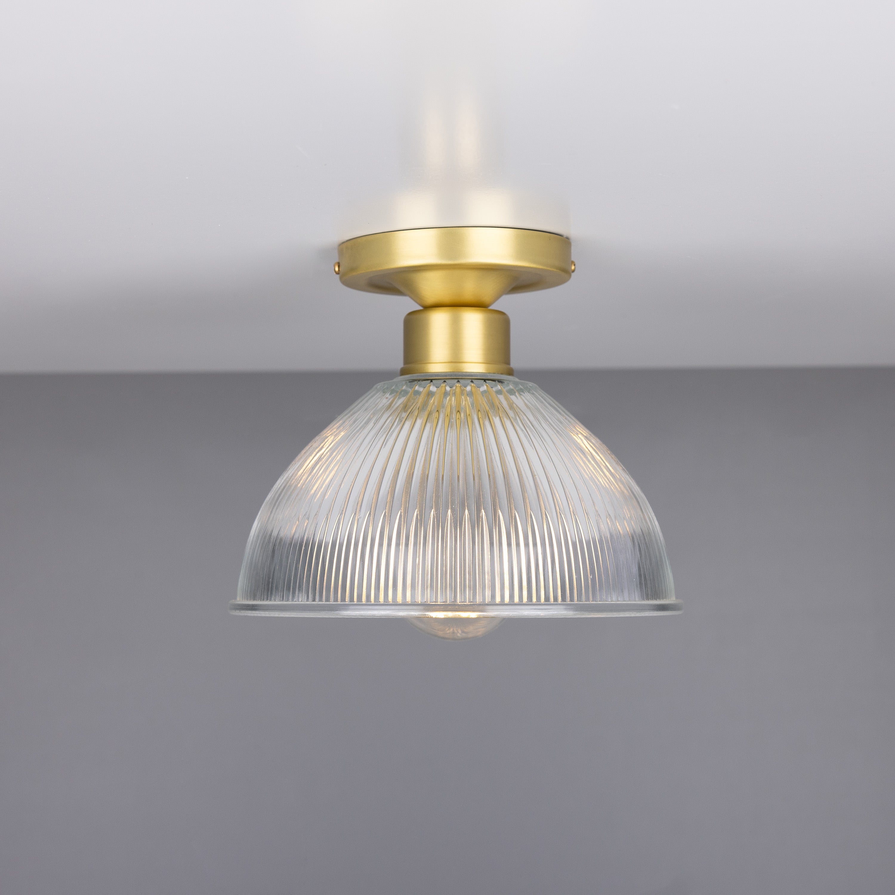 Erbil Prismatic Glass Flush Ceiling Light