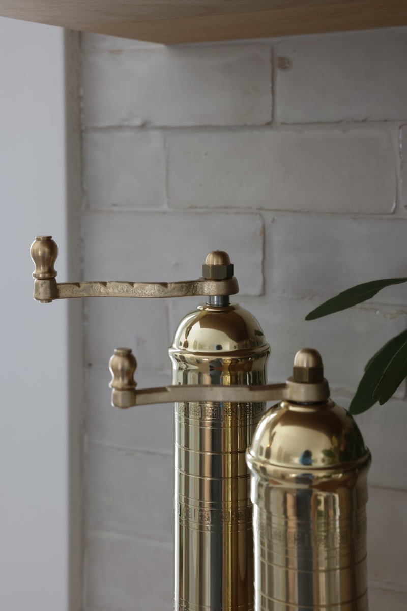 Brass Pepper Mill 9" - Handcrafted in Europe