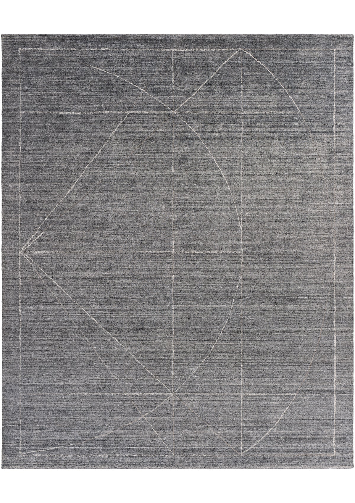 The Rafe rug is made of hand knotted viscose and has a medium pile.