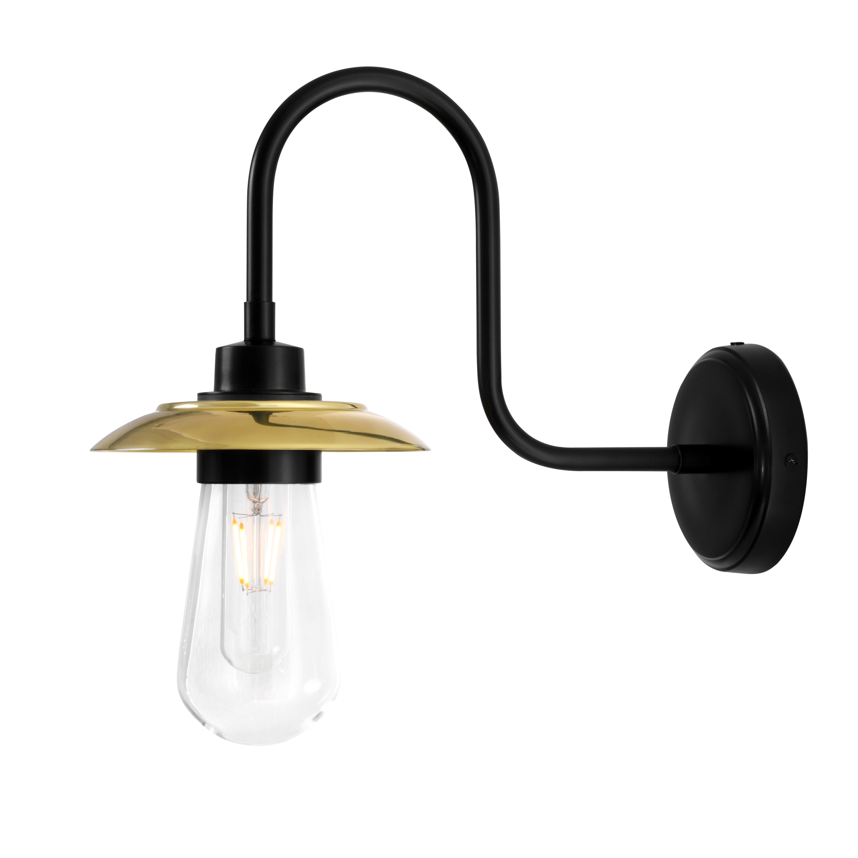 Ren Brass Swan Neck Wall Sconce