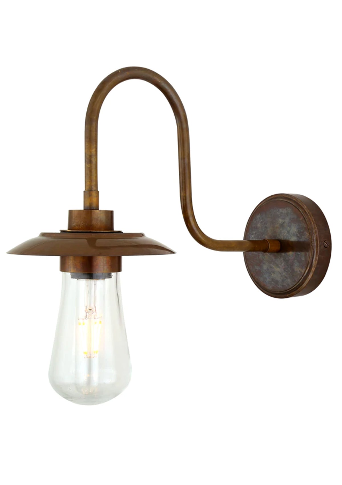 Ren Brass Swan Neck Wall Sconce