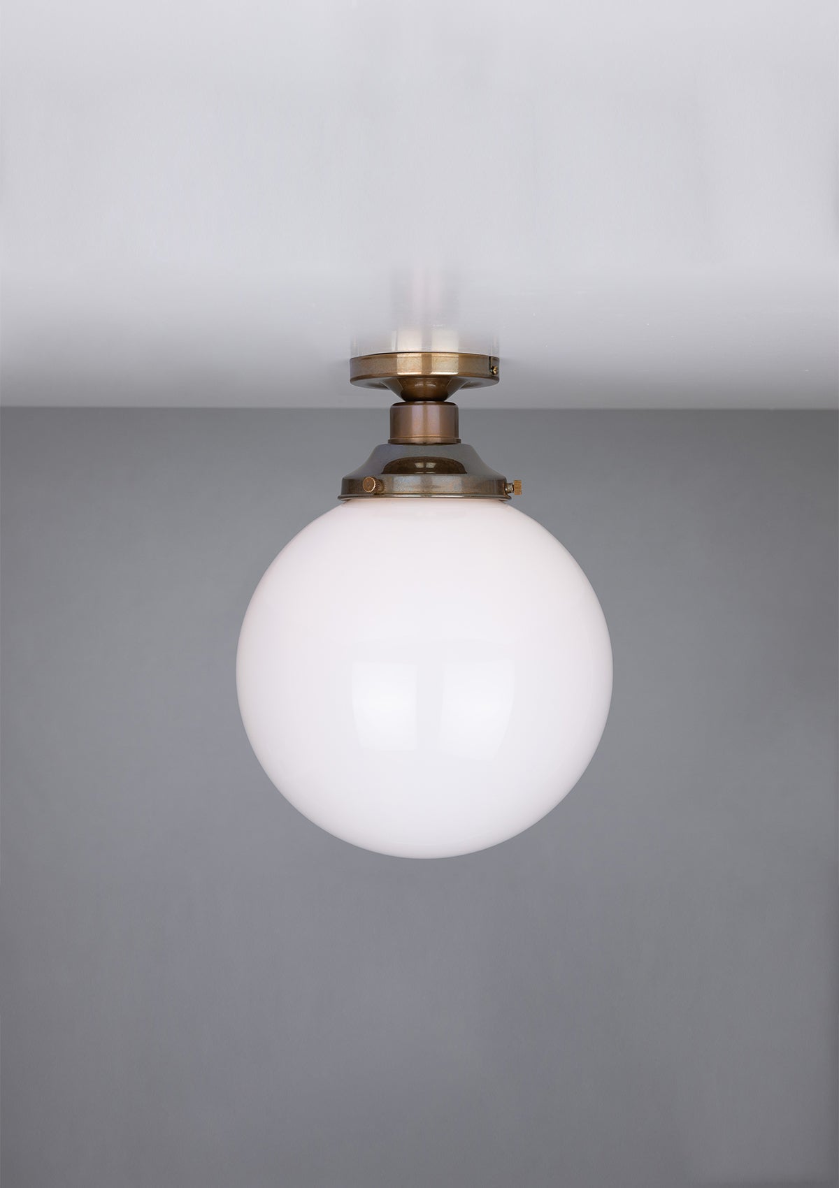 Yerevan Opal Globe Flush Ceiling Light