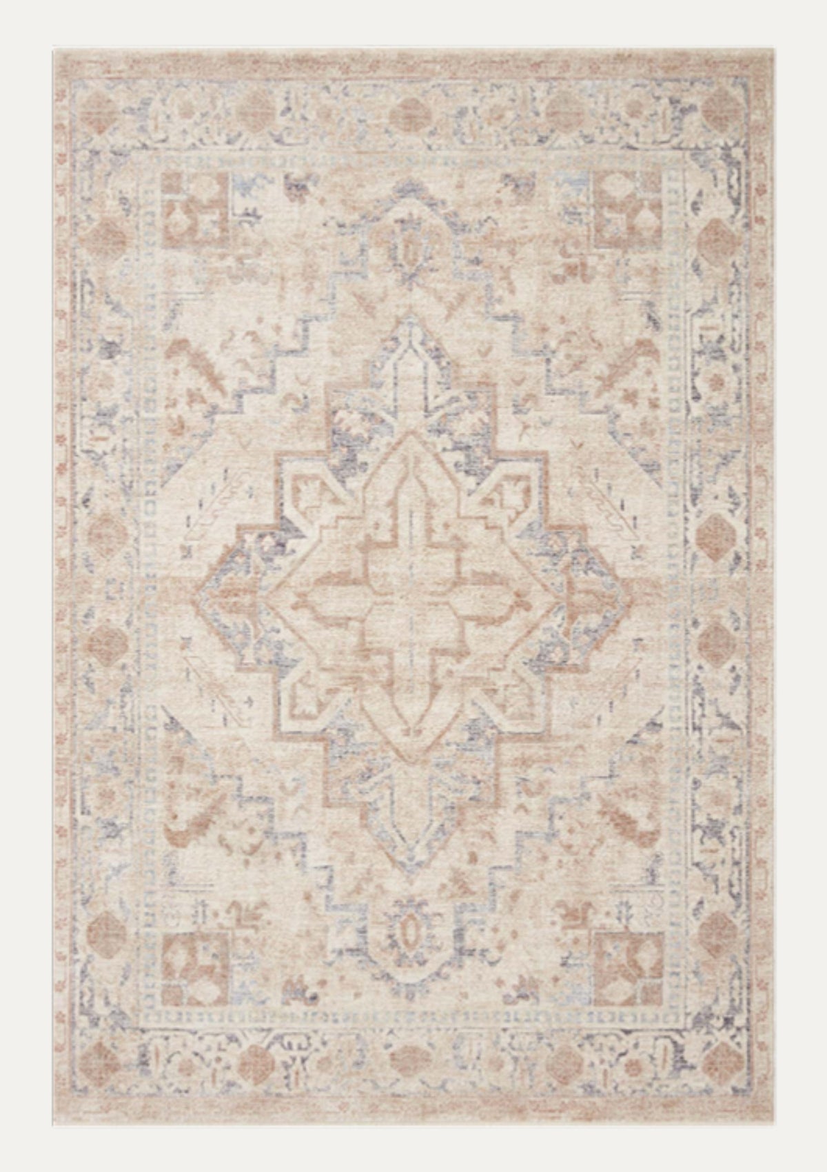 Carlisle Beige/Slate Rug | Magnolia Home by Joanna Gaines × Loloi