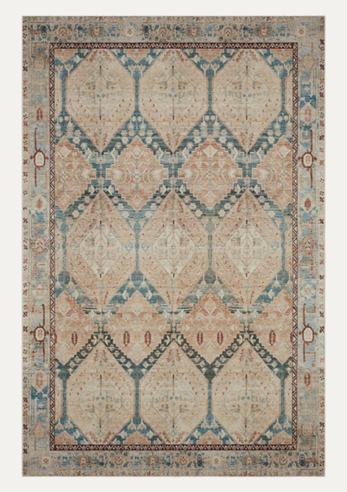 Lenna Denim/Sand Rug | Magnolia Home by Joanna Gaines × Loloi