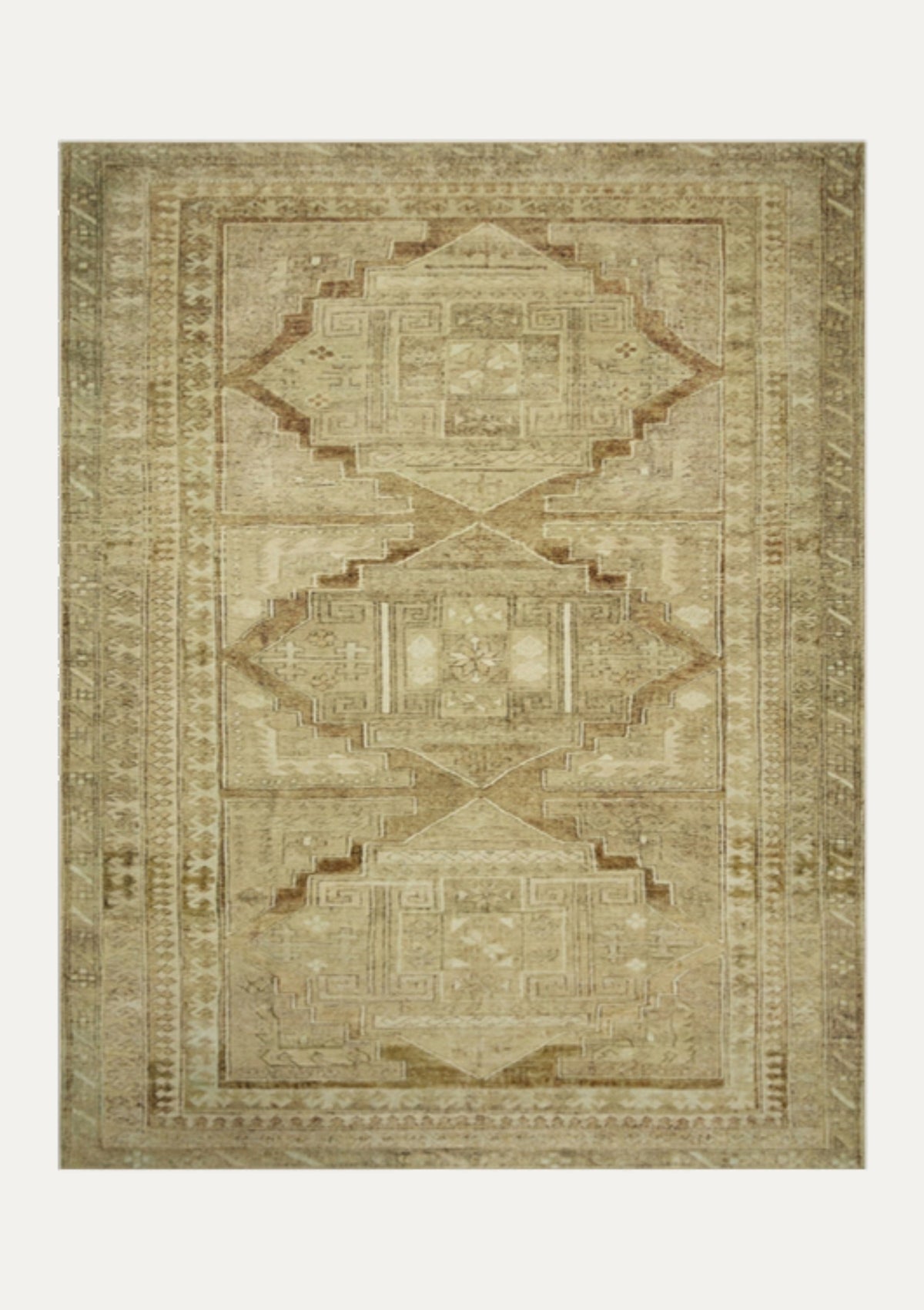Sinclair Khaki/Tobacco Rug | Magnolia Home by Joanna Gaines × Loloi