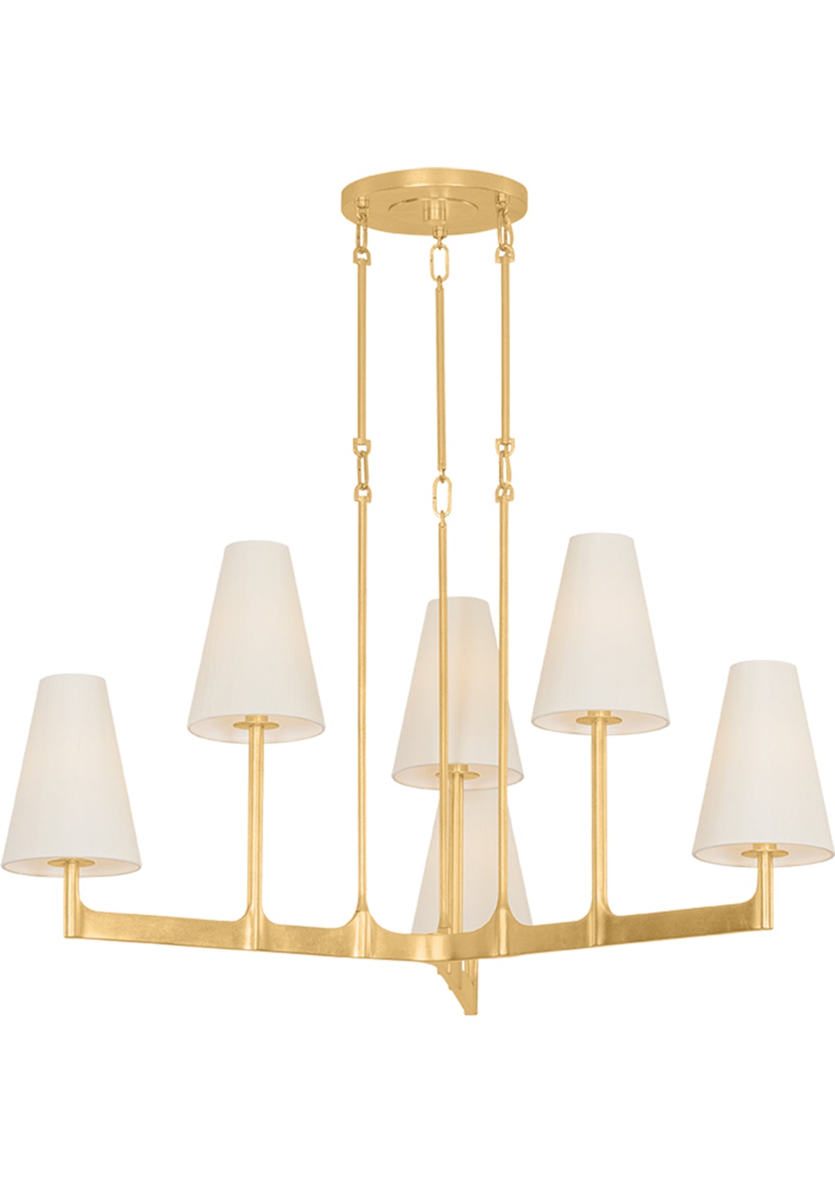 Allaben Chandelier – Vintage Gold Leaf, 39.5" W