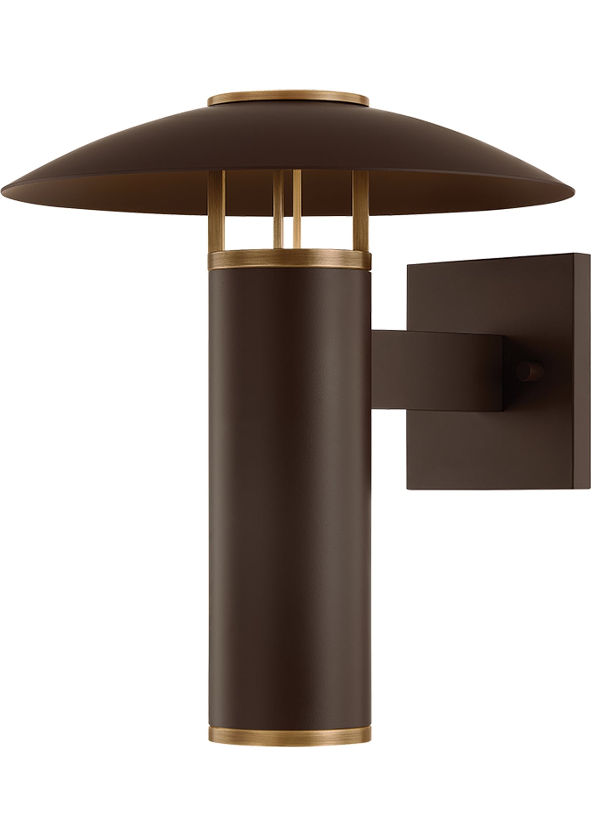 Birk Exterior Wall Sconce – Patina Brass / Bronze, 11" W