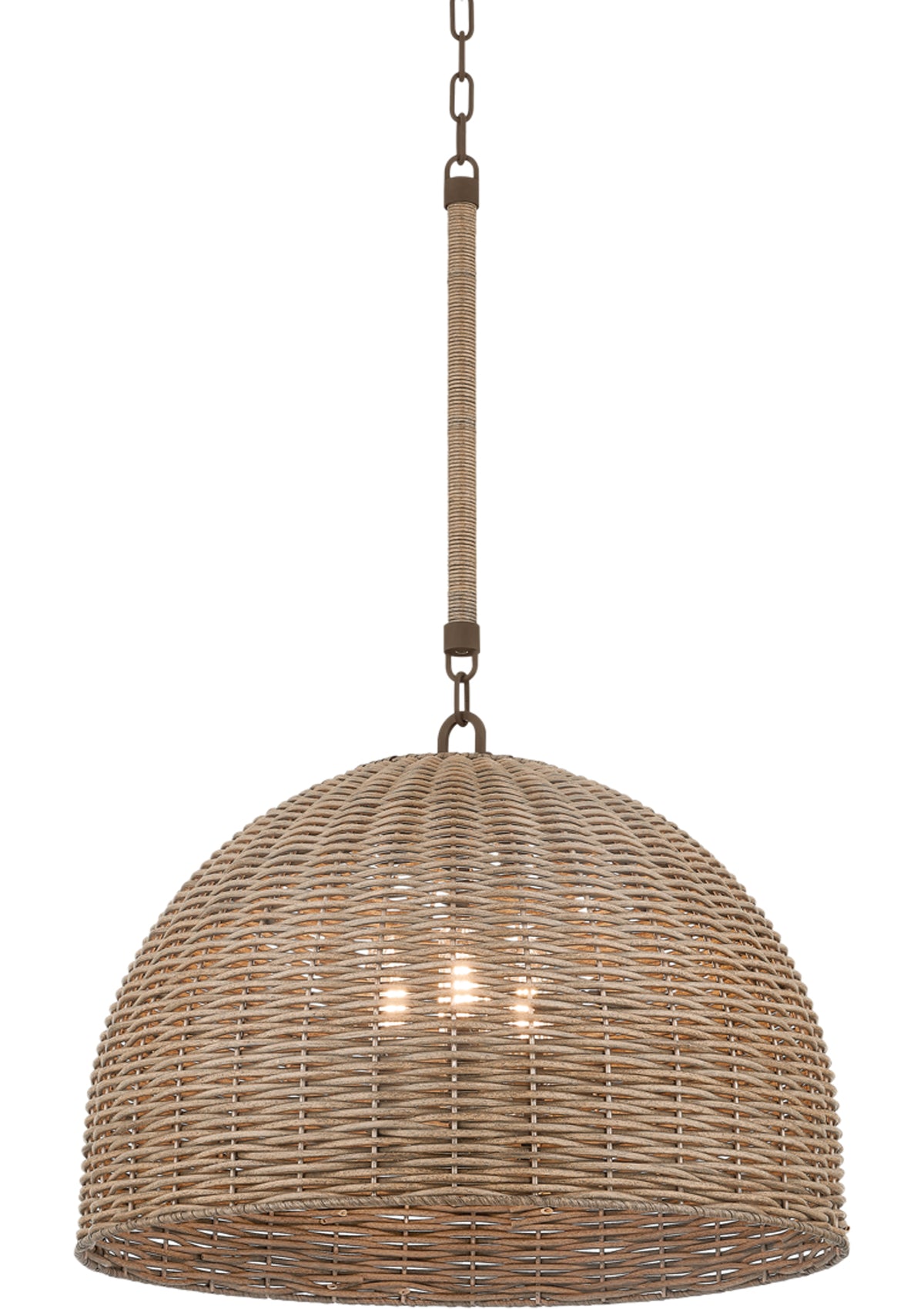 Huxley Exterior Pendant – Textured Bronze, 24" W