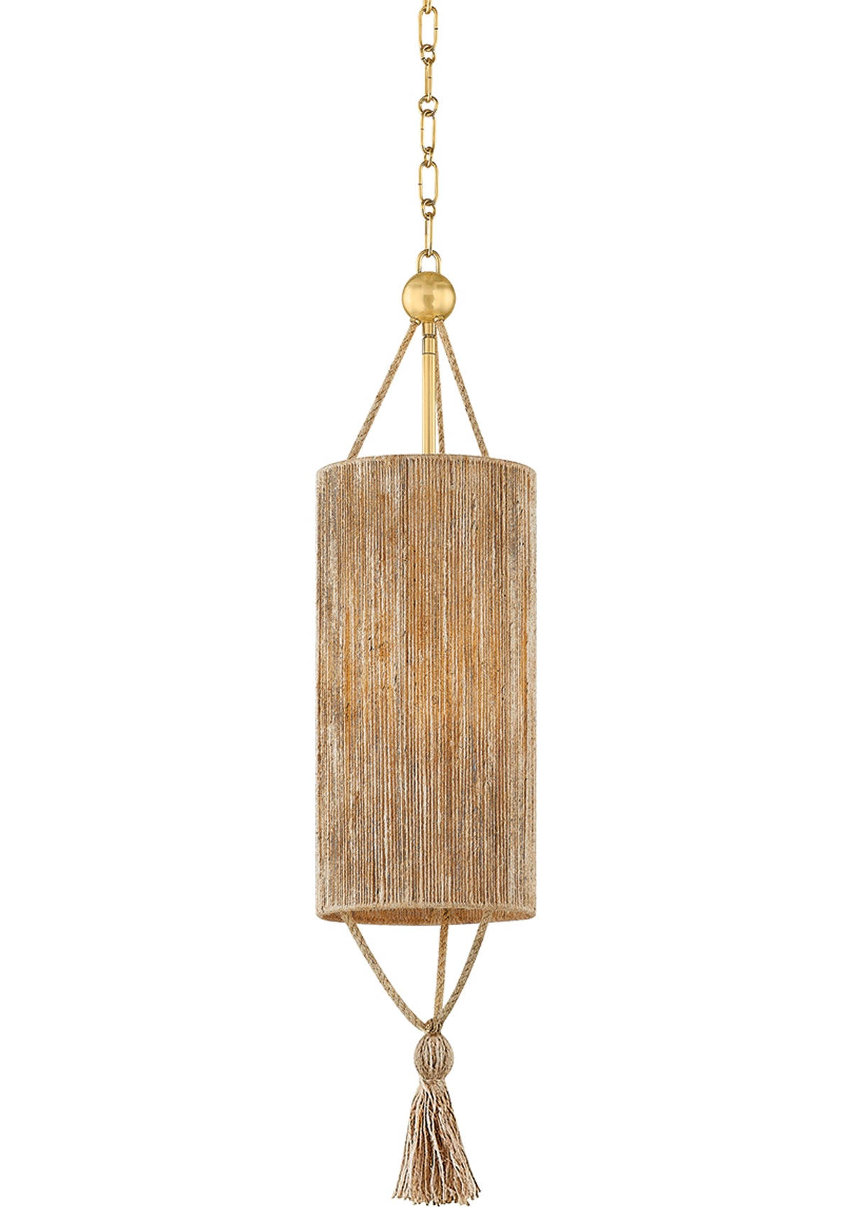 Reyn Pendant – Aged Brass, 7.75" W