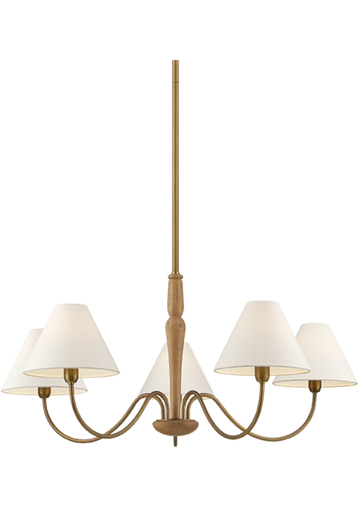 Bennie Chandelier – Patina Brass, 36" W