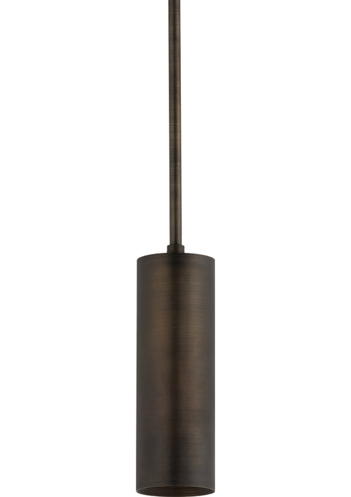 Luxe 3" Cylinder Pendant – Distressed Bronze, 3.5" W