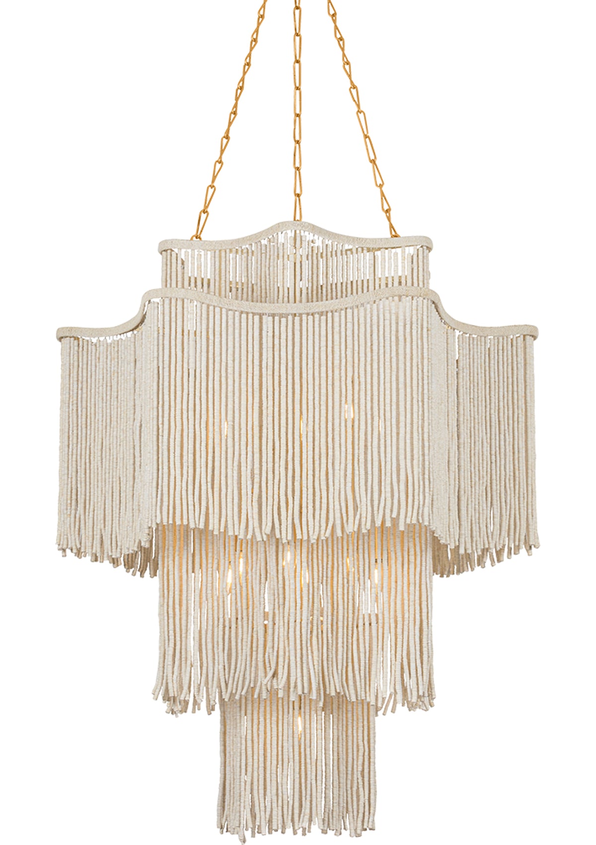 Mathilde Chandelier – Vintage Gold Leaf, 40.25" W