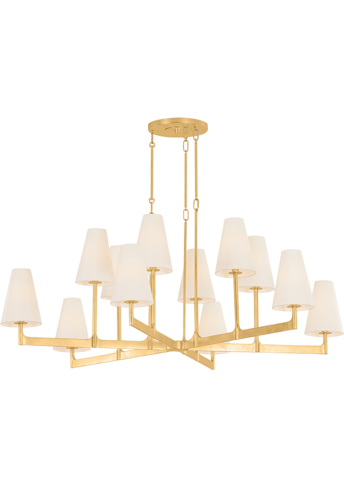 Allaben Chandelier – Vintage Gold Leaf, 52" W
