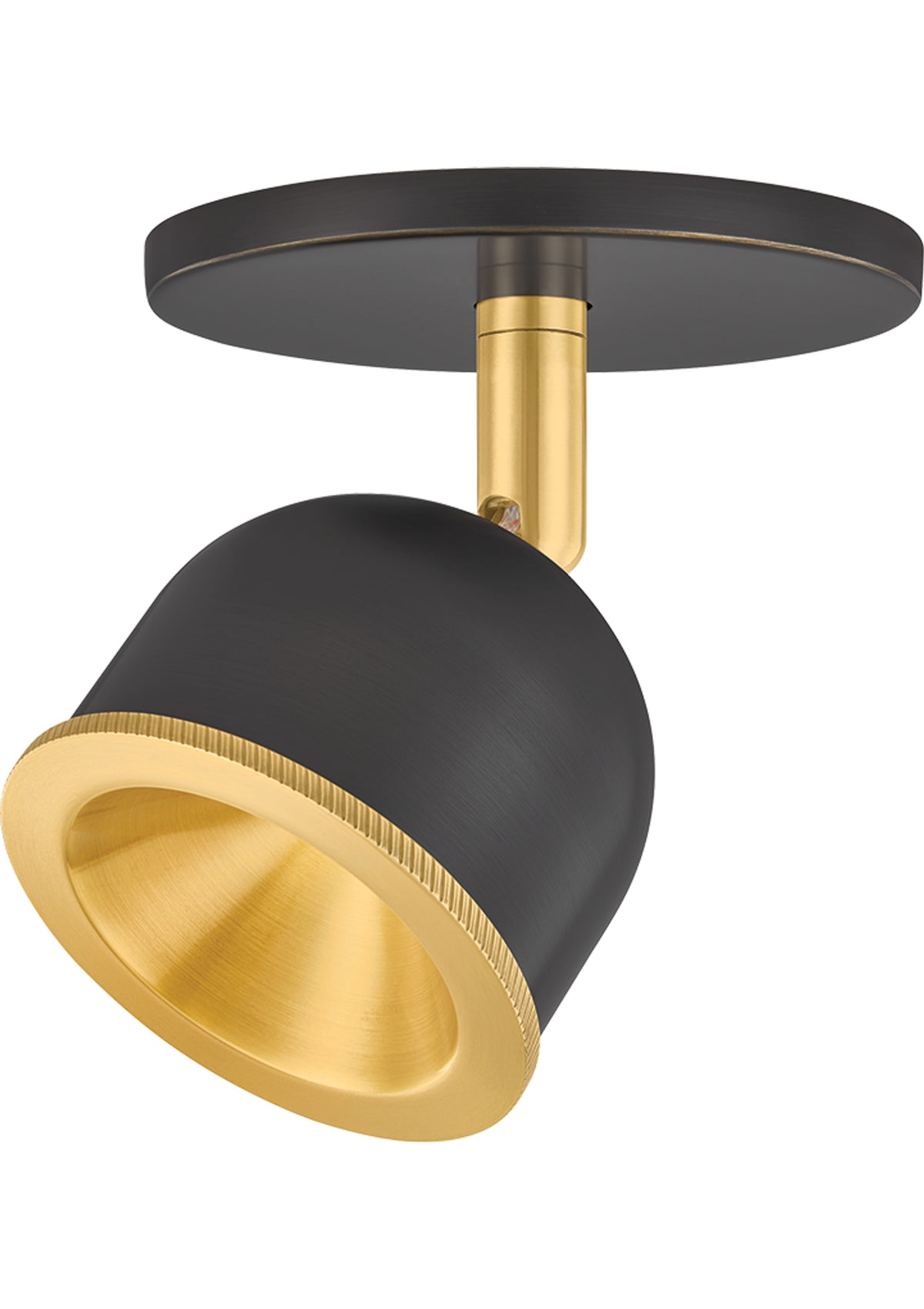 Tuthill Flush Mount – Aged Brass / Distressed Bronze, 4.25" W
